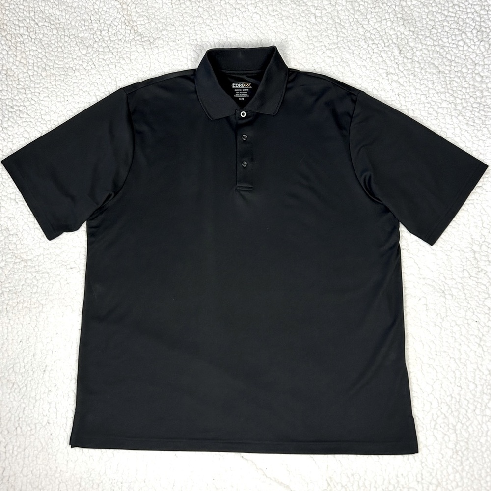 Core 365 By North End Polo Shirt Men's Sz XL Black Dri-Fit Moisture Wicking Golf